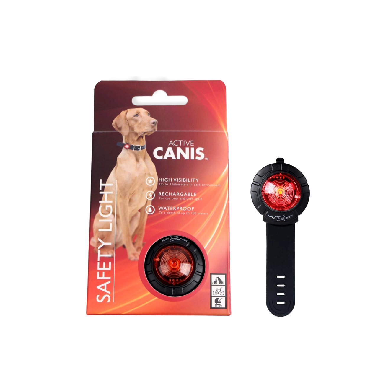 Active Canis Safety Lights hundelygte rød